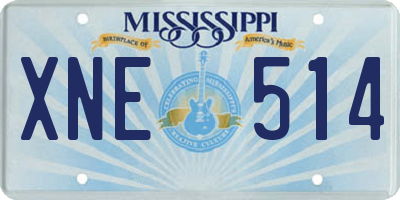 MS license plate XNE514