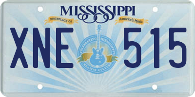 MS license plate XNE515