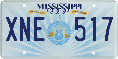 MS license plate XNE517