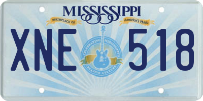 MS license plate XNE518