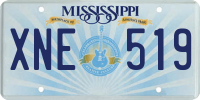 MS license plate XNE519