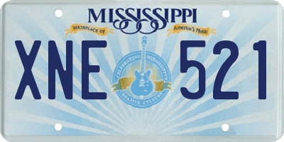 MS license plate XNE521