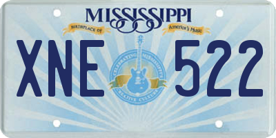 MS license plate XNE522