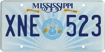 MS license plate XNE523