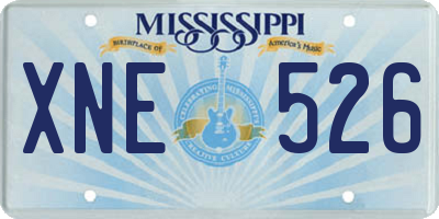 MS license plate XNE526