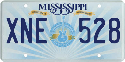 MS license plate XNE528