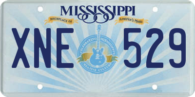 MS license plate XNE529
