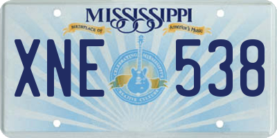MS license plate XNE538