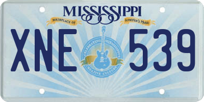 MS license plate XNE539