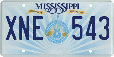 MS license plate XNE543