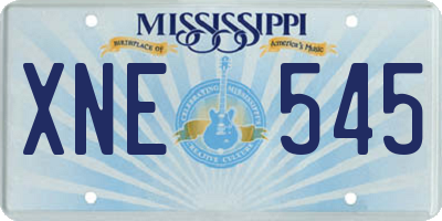 MS license plate XNE545