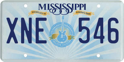 MS license plate XNE546