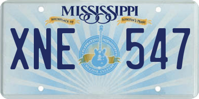 MS license plate XNE547