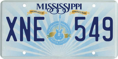 MS license plate XNE549