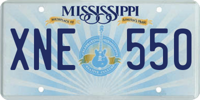 MS license plate XNE550