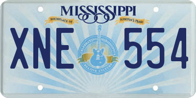 MS license plate XNE554