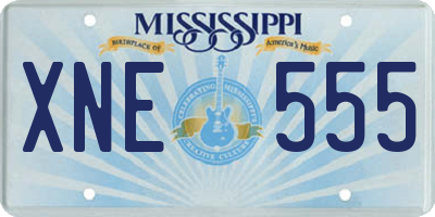 MS license plate XNE555