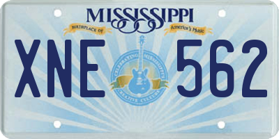 MS license plate XNE562