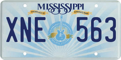 MS license plate XNE563