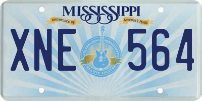 MS license plate XNE564