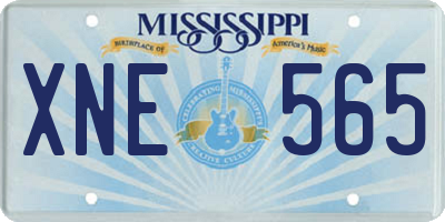 MS license plate XNE565