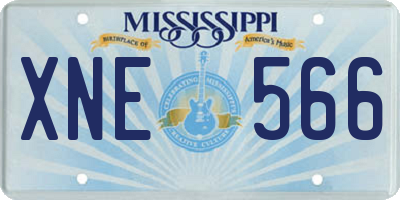 MS license plate XNE566