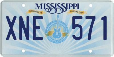 MS license plate XNE571