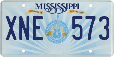 MS license plate XNE573