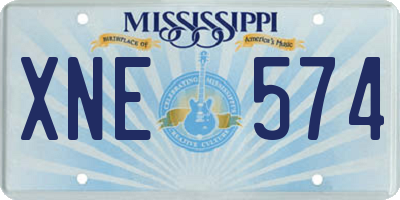 MS license plate XNE574