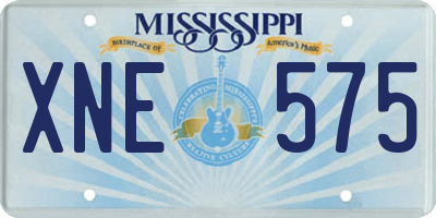 MS license plate XNE575