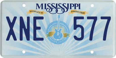 MS license plate XNE577