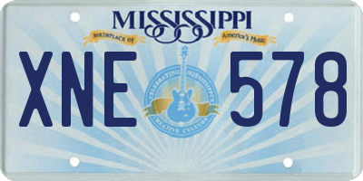 MS license plate XNE578
