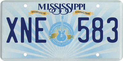 MS license plate XNE583