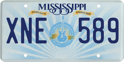 MS license plate XNE589