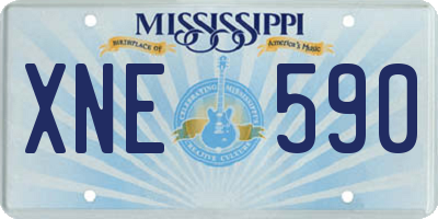 MS license plate XNE590