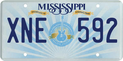 MS license plate XNE592