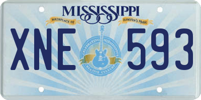 MS license plate XNE593