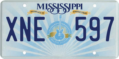 MS license plate XNE597