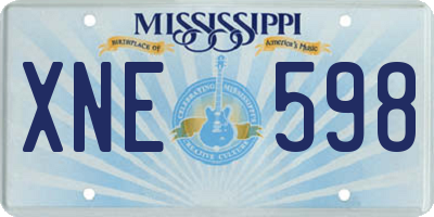 MS license plate XNE598