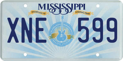 MS license plate XNE599