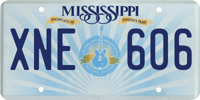 MS license plate XNE606