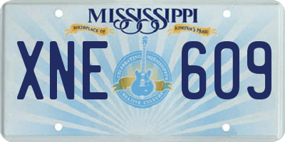 MS license plate XNE609