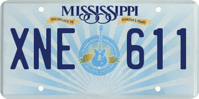 MS license plate XNE611