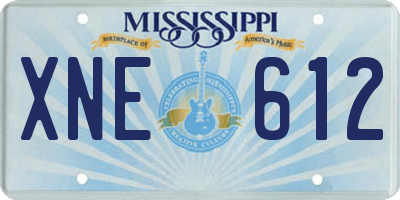 MS license plate XNE612