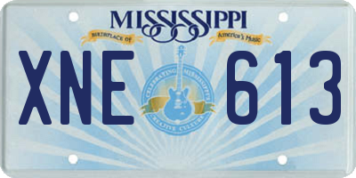MS license plate XNE613