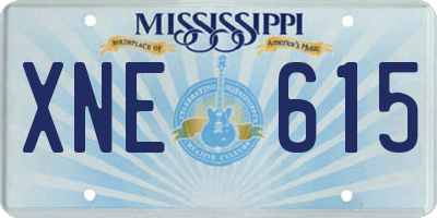 MS license plate XNE615