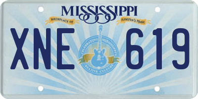 MS license plate XNE619