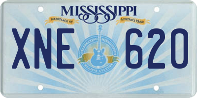 MS license plate XNE620