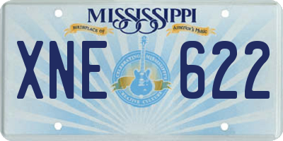 MS license plate XNE622