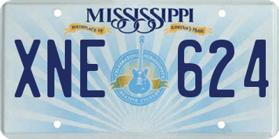 MS license plate XNE624